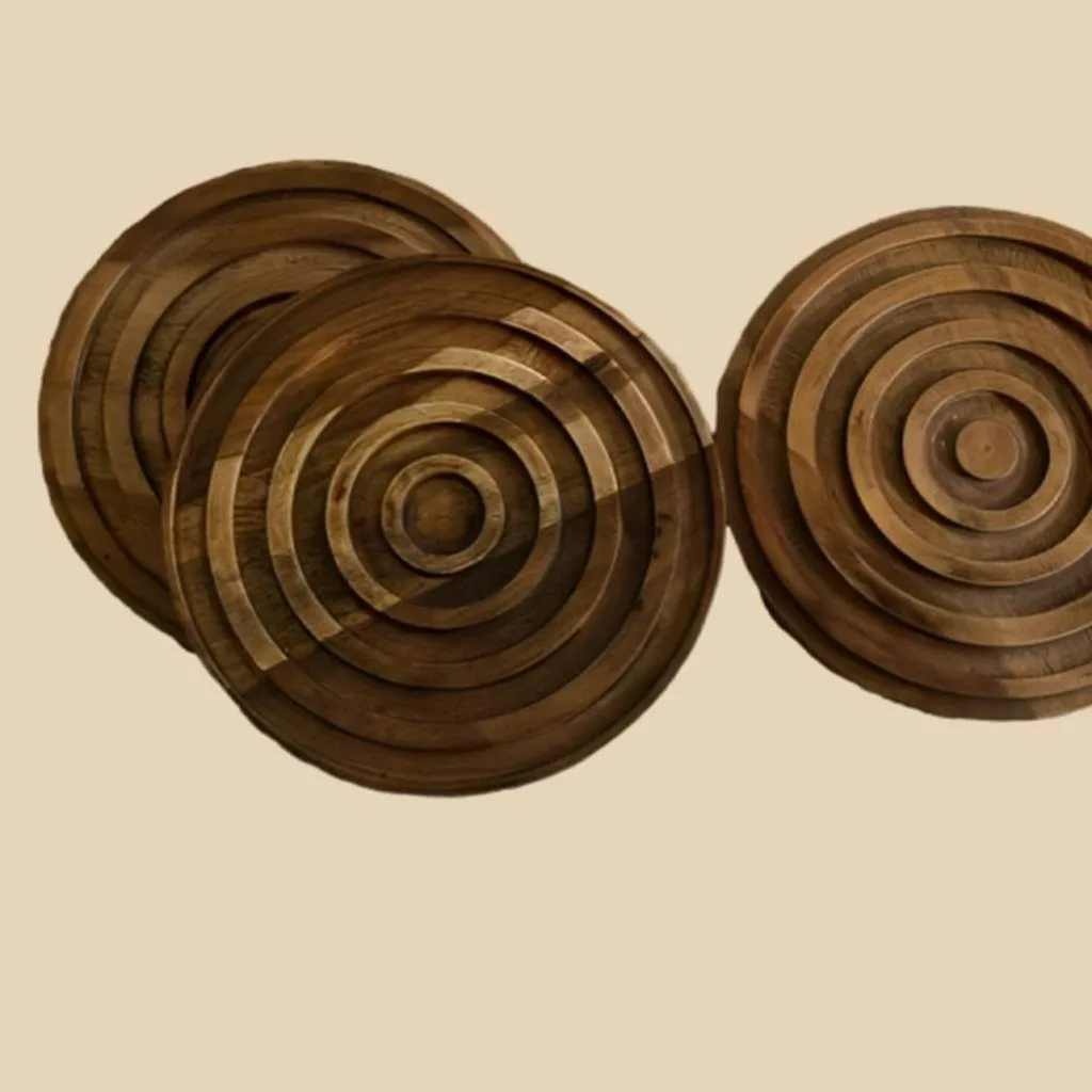 Marble Coaster Set in natural marble — view 1