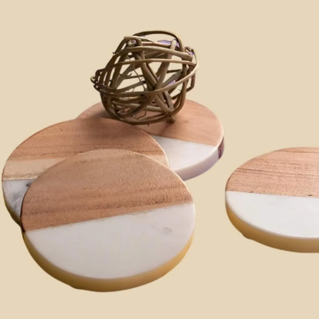 Marble Coaster Set — AK Marble craftsmanship