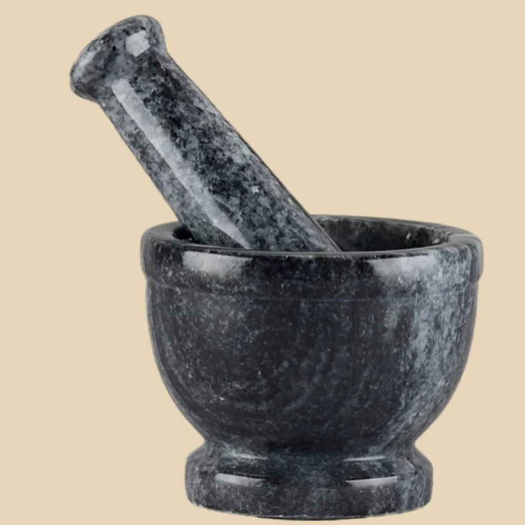 Marble Mortar & Pestle in natural marble — view 1